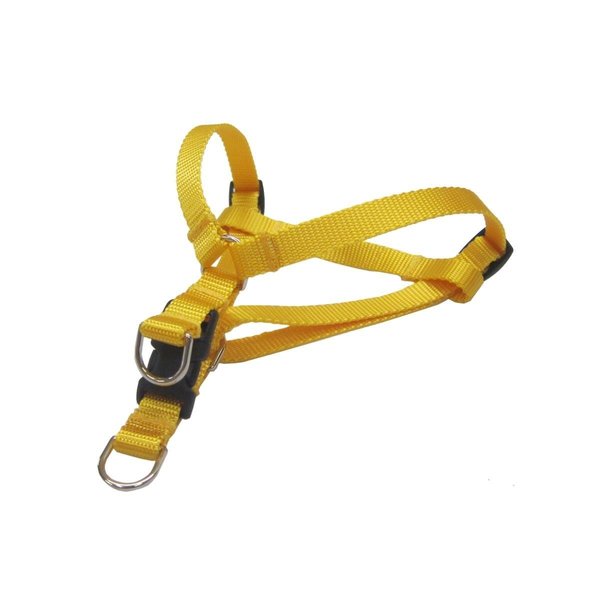 Sassy Dog Wear Nylon Webbing Dog Harness Adjusts 15 21 in. Yellow Small SOLID YELLOW SM-H